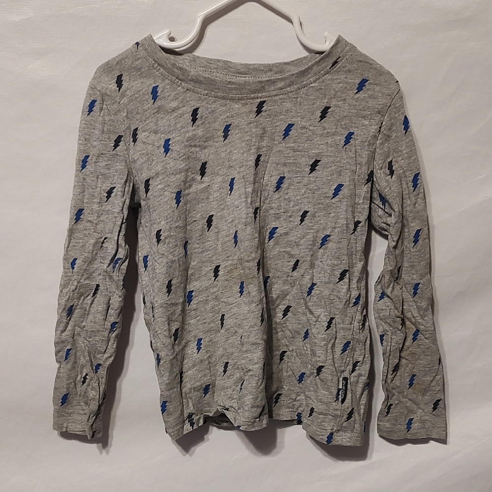 Buffalo David Bitton Kids Gray Tee with Blue and Black Lightning